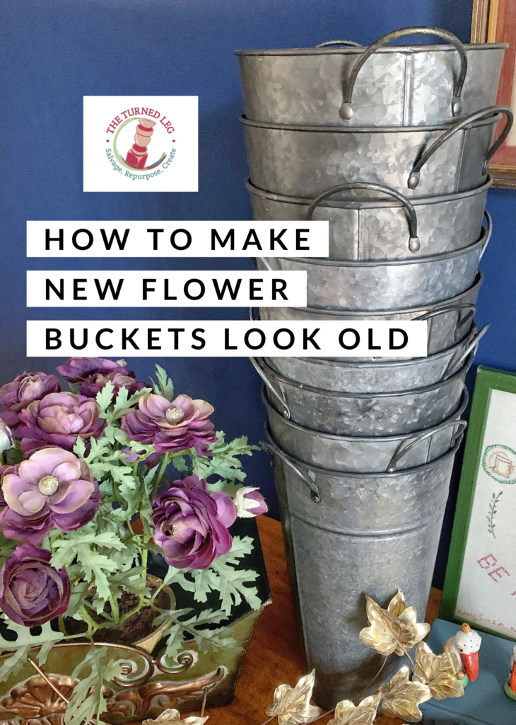 How to Make New Flower Buckets to Look OLD