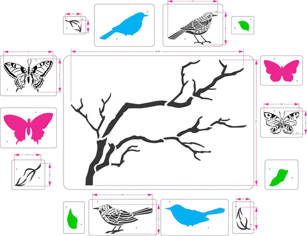 Flutter & Feather | JRV Stencils