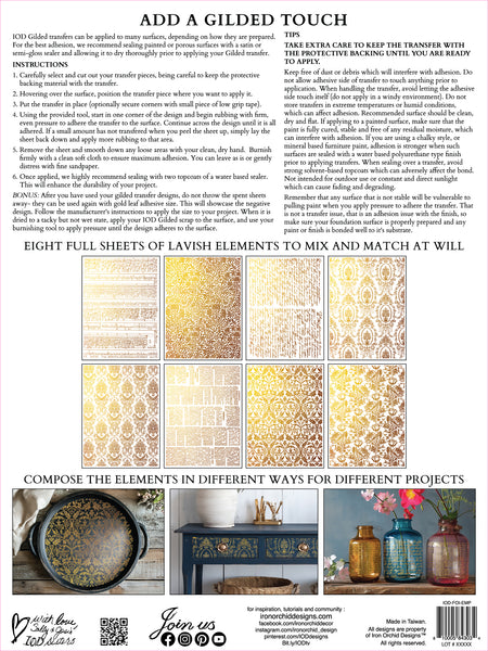 Iron Orchid Designs Emporium | Gilded Foil Transfer