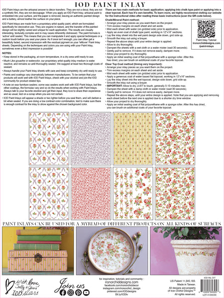 Iron Orchid Designs Ditsy Bloom | IOD Paint Inlay