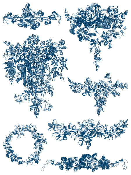 Iron Orchid Designs Delft Traditions Azure | IOD Paint Inlay