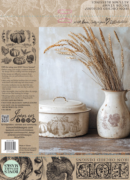 Autumn Blessings 12" x 12"| IOD Stamp