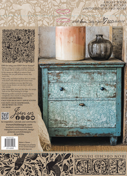 Iron Orchid Designs Folk Story | IOD Decor Stamp