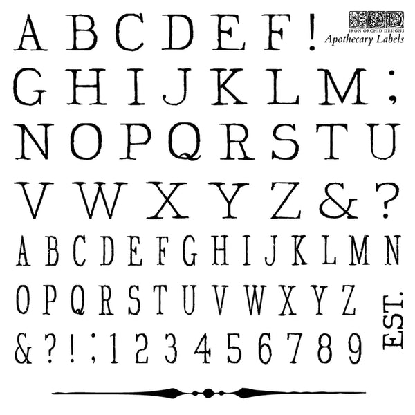 Iron Orchid Designs Apothecary Labels | IOD Decor Stamp