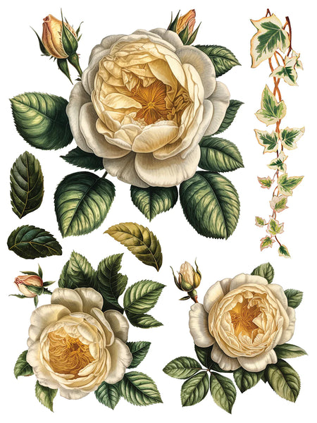 Iron Orchid Designs Collage De Fleurs | IOD Transfer