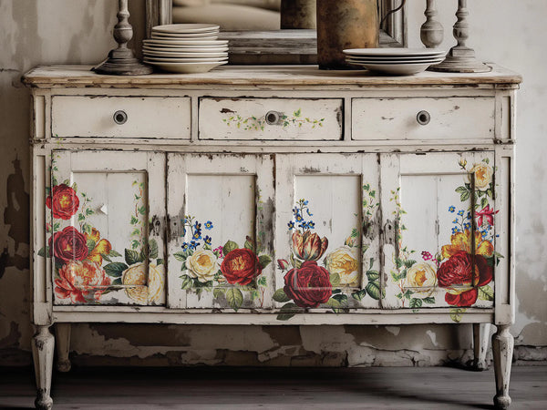 Iron Orchid Designs Collage De Fleurs | IOD Transfer