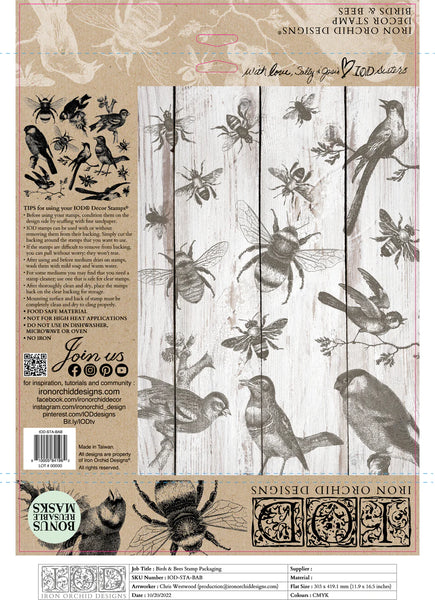 Iron Orchid Designs Birds & Bees | IOD Decor Stamp