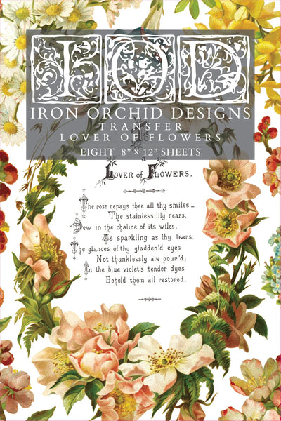 Iron Orchid Designs Lover of Flowers | IOD Transfer