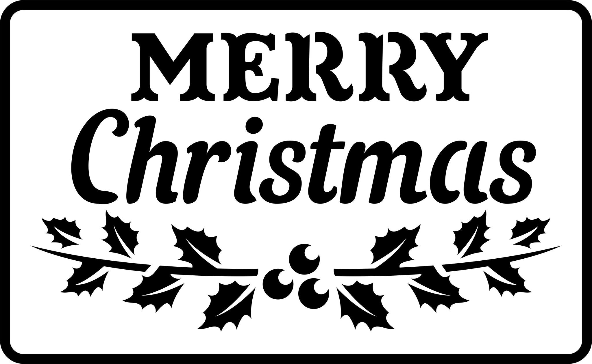 Merry Christmas JRV Stencils