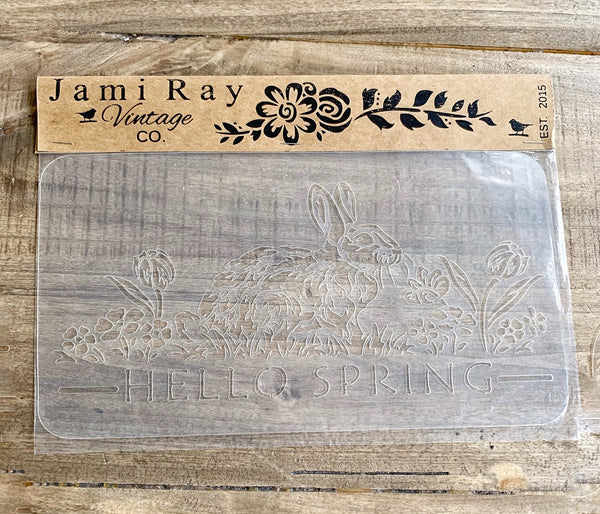 Hello Spring JRV Stencils