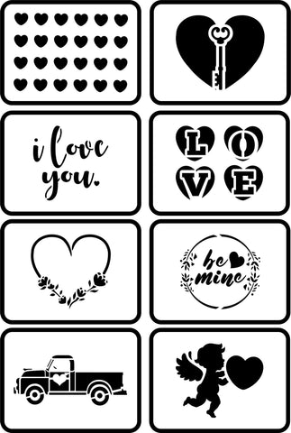 Valentine's Minis JRV Stencils