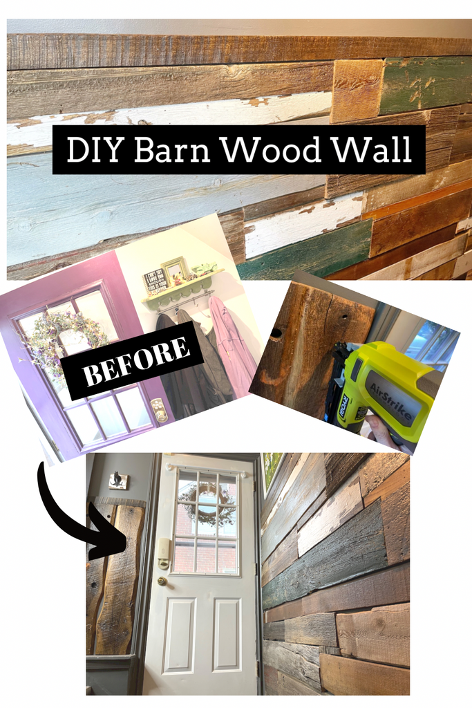 DIY Reclaimed Barn Wood Accent Wall
