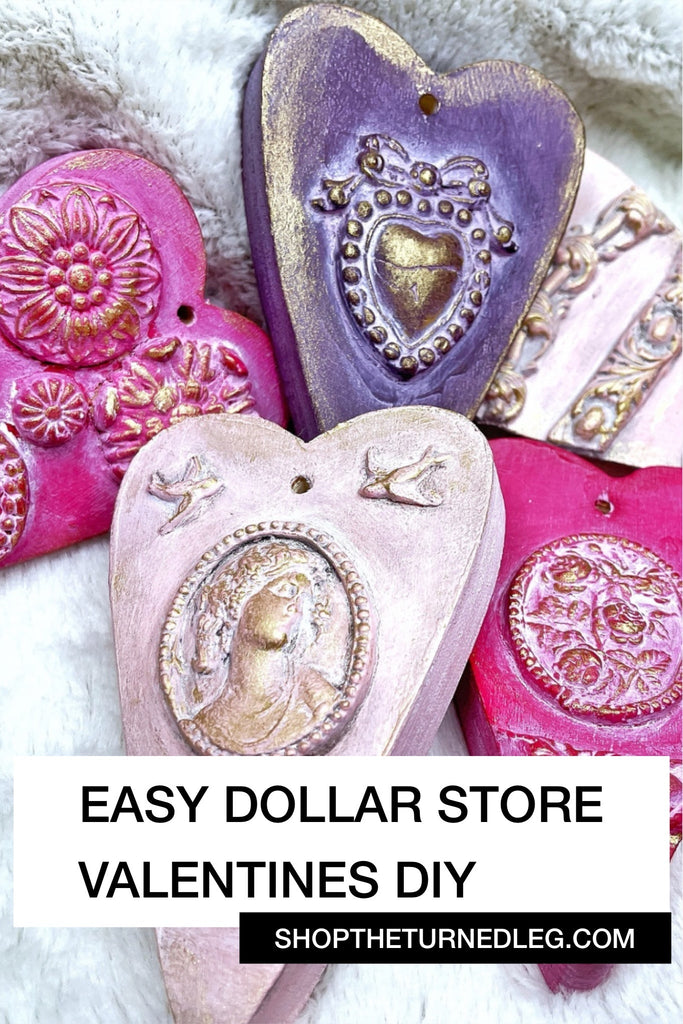 EASY Dollar Store Valentines DIY with DIY Paint & IOD Moulds