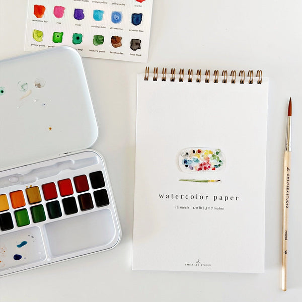 Spiral Watercolor Paper Pad, by Emily Lex Studio