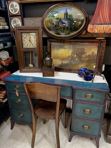 Bohemian Blue Vintage Desk