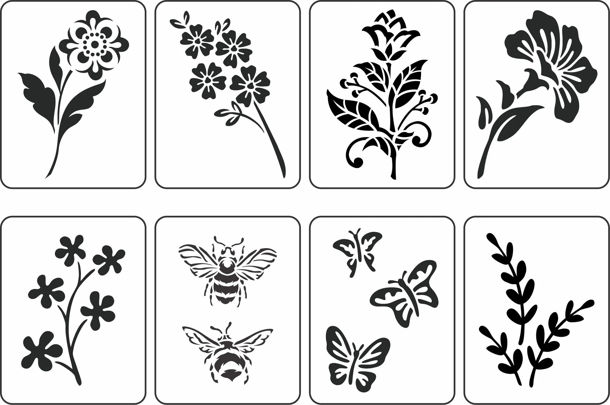 Flowers, Bees & Butterflies Mini Pack | JRV Stencils