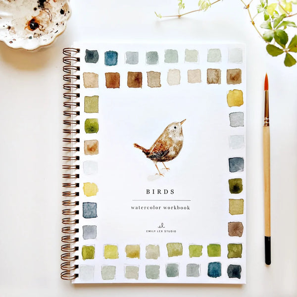 Birds Watercolor Workbook, Beginner Friendly by Emily Lex Studio