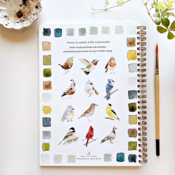 Birds Watercolor Workbook, Beginner Friendly by Emily Lex Studio