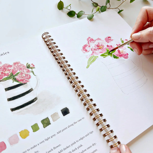 Bouquets Watercolor Workbook, Beginner Friendly by Emily Lex Studio