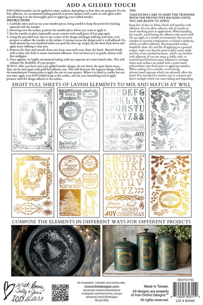 Figgy & Flourish 8" x 12"| IOD Foil Transfer