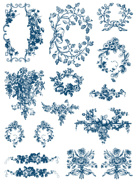 Iron Orchid Designs Delft Traditions Azure | IOD Paint Inlay