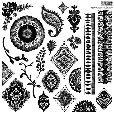 Iron Orchid Designs Mercy House Chitenge | IOD Decor Stamp