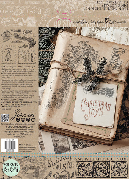 Christmas Post 12" x 12"| IOD Stamp