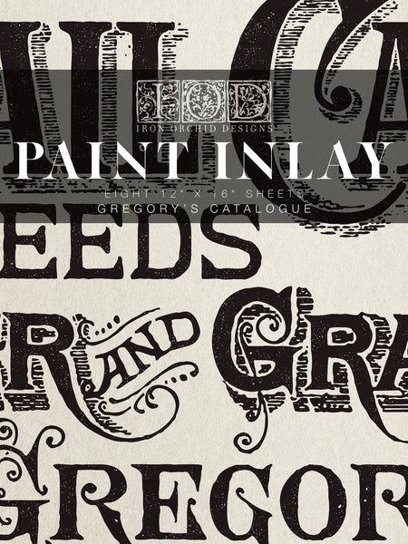 Iron Orchid Designs Gregory's Catalogue | IOD Paint Inlay
