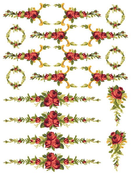 Petite Fleur Red | IOD Paint Inlay