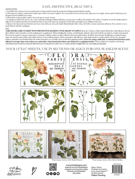 Iron Orchid Designs Flora Parisiensis | IOD Transfer