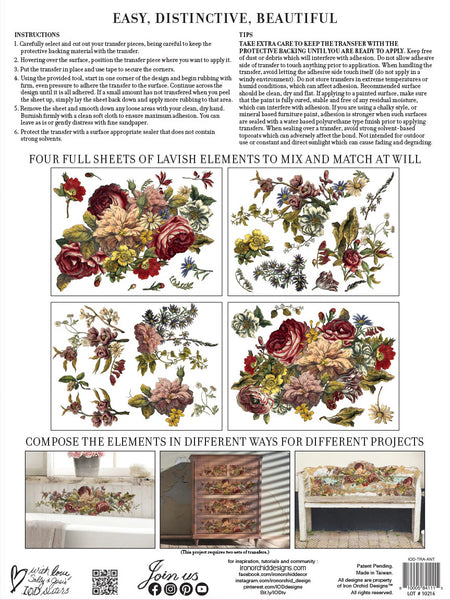 Iron Orchid Designs Floral Anthology | IOD Transfer