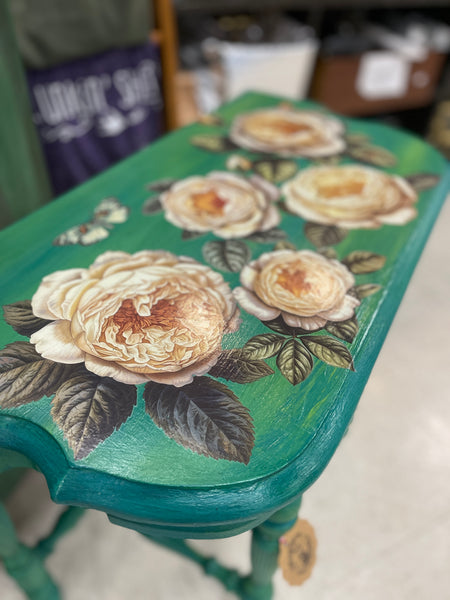 End Table with Roses