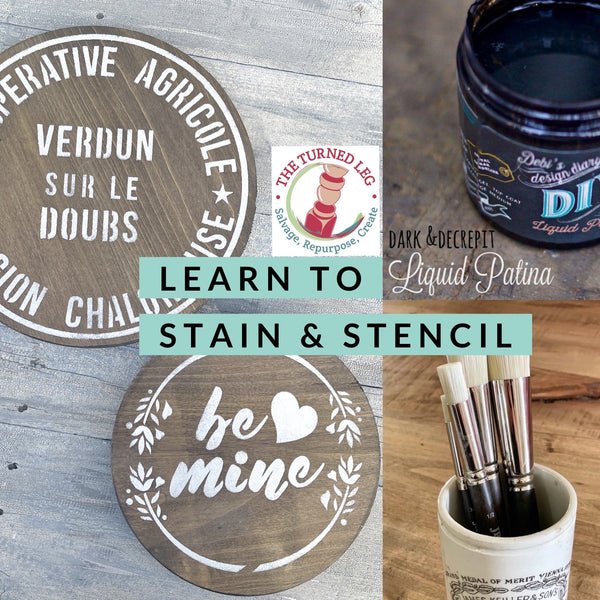 Paint With Me: Stain & Stencil Class at Plaza Antiques & Collectibles Mall on Saturday, January 20th, 2024