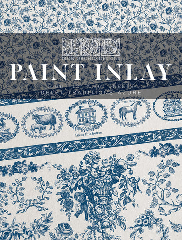 Iron Orchid Designs Delft Traditions Azure | IOD Paint Inlay
