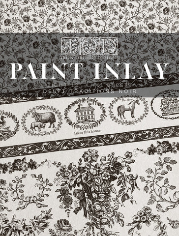 Iron Orchid Designs Delft Traditions Noir | IOD Paint Inlay