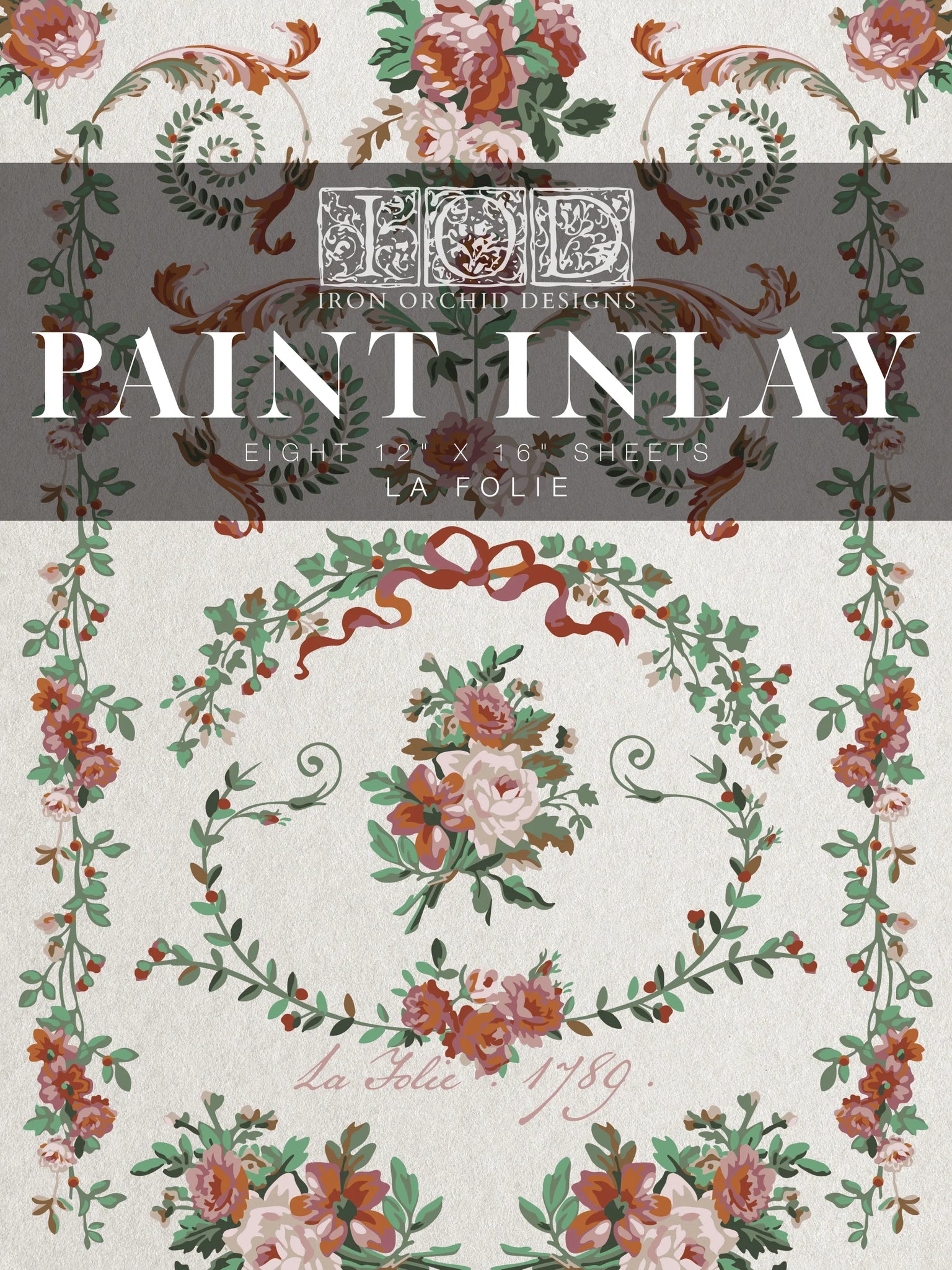 La Folie 12" x 16"| IOD Paint Inlay
