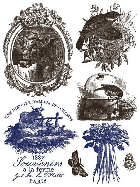 Hameau de la Reine 12" x 16"| IOD Paint Inlay