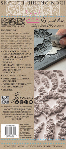 Wreath & Swags 6" x 10" | IOD Mould