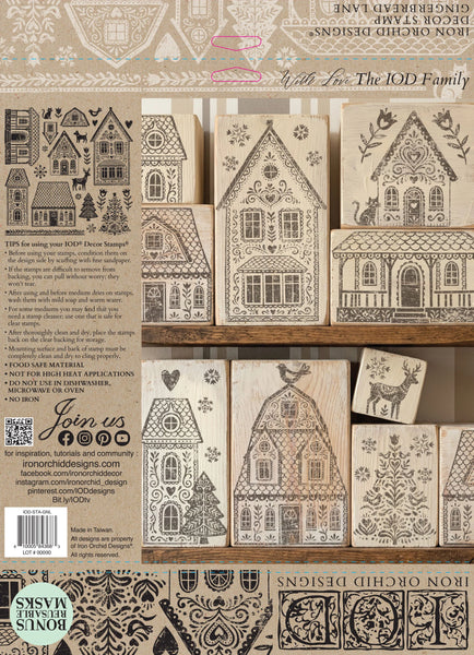 Gingerbread Lane 12" x 12" | IOD Stamp