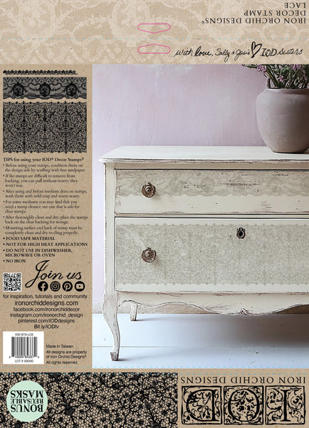 Lace 12" x 12" | IOD Stamp