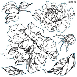 Iron Orchid Designs Peonies | IOD Decor Stamp