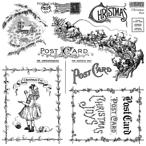 Christmas Post 12" x 12"| IOD Stamp