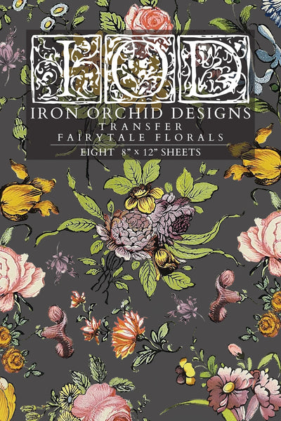 Iron Orchid Designs Fairytale Florals | IOD Transfer