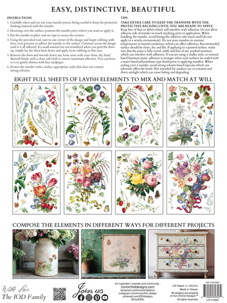 Marché des Fleurs | IOD Transfer 12x16 Pad