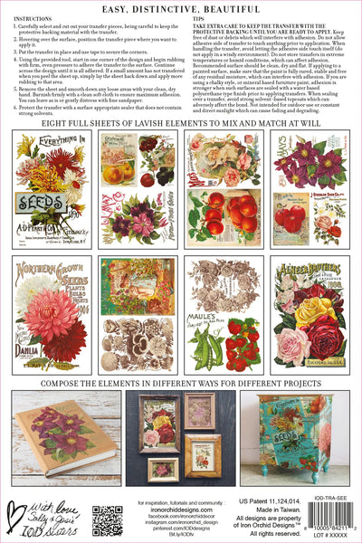 Iron Orchid Designs Seed Catalogue| IOD Transfer