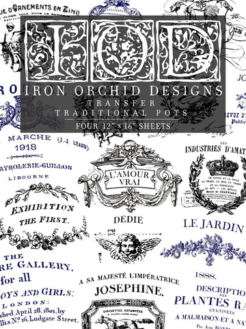 Iron Orchid Designs Traditional Pots| IOD Transfer