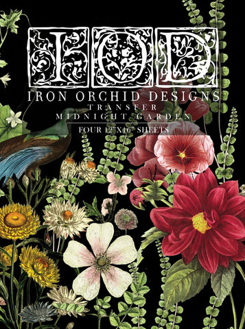 Iron Orchid Designs Midnight Garden| IOD Transfer