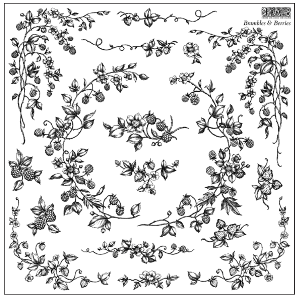 Iron Orchid Designs Brambles & Berries | IOD Decor Stamp