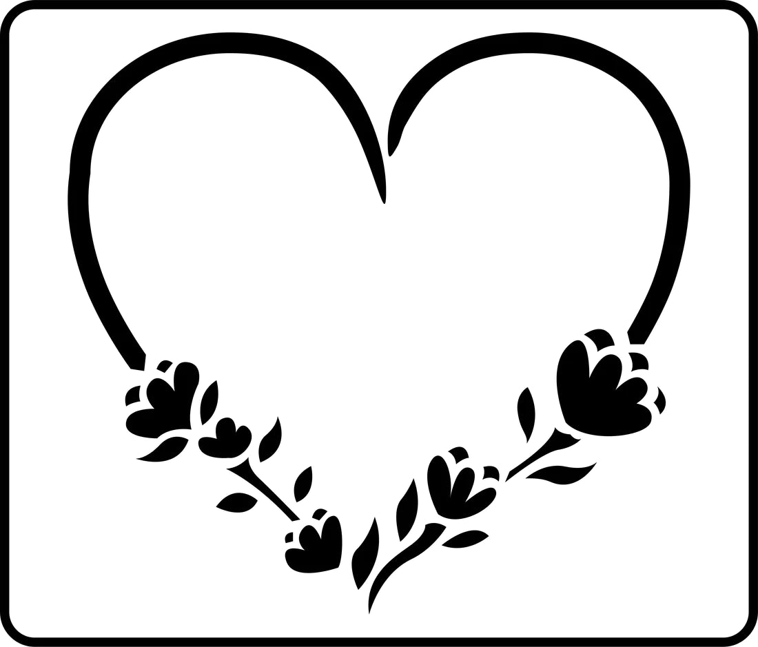 Floral Heart JRV Stencils