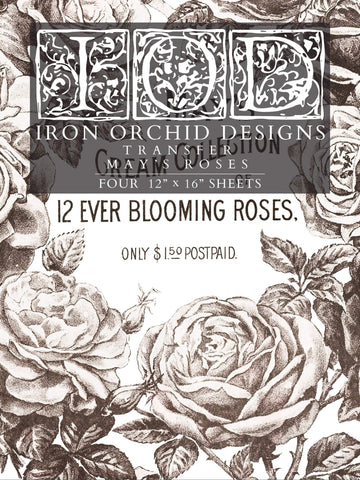 Iron Orchid Designs Everblooming Roses | IOD Transfer